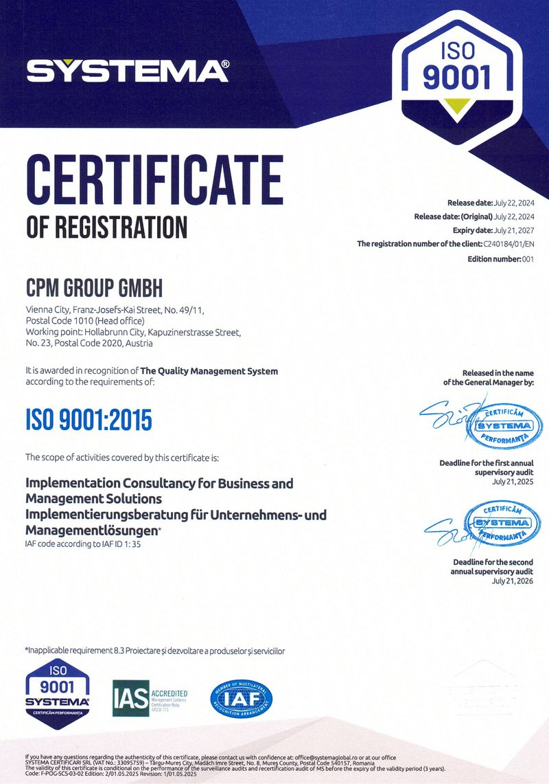 ISO 9001 Certificate