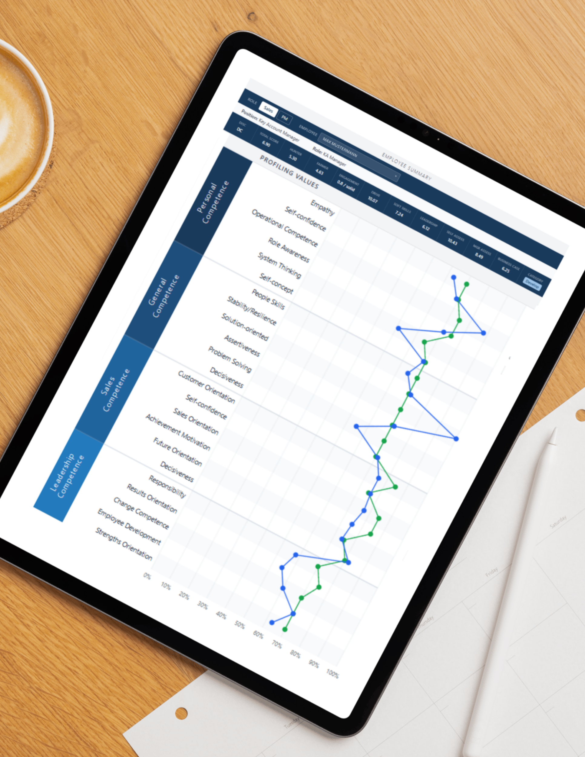 Talent Assessment App &ndash; Teamvergleich